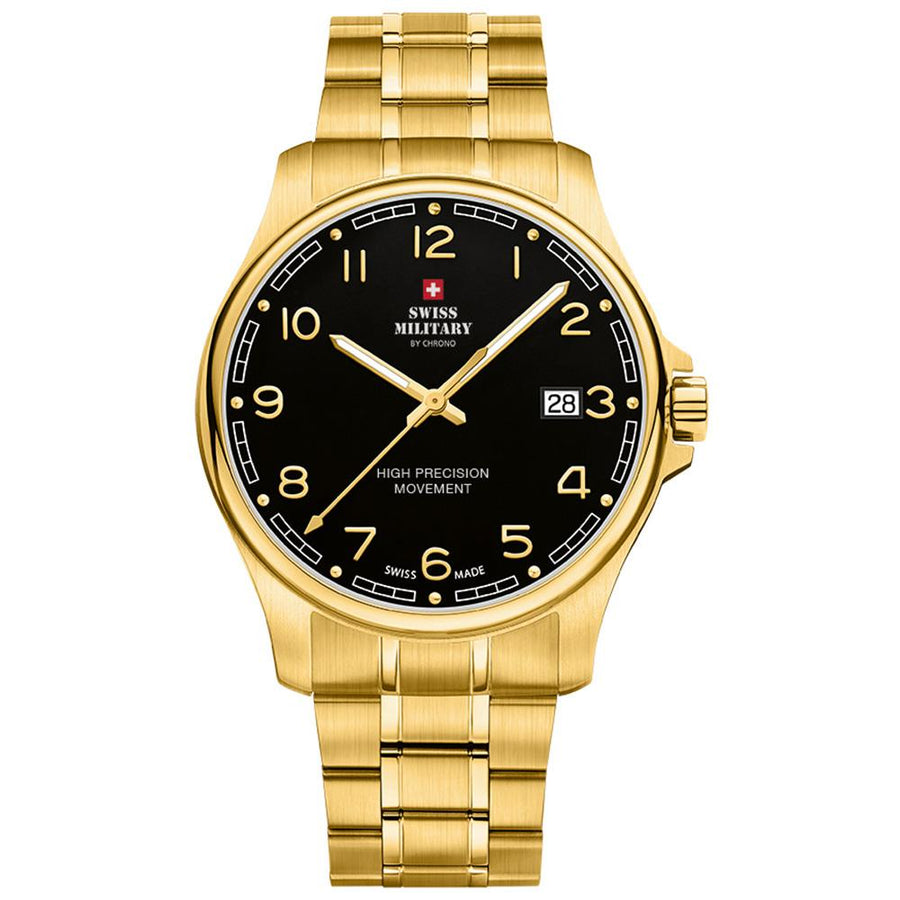 Swiss Military Gold Stainless Steel Men's Watch - SM30200.22