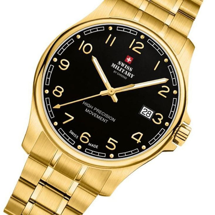 Swiss Military Gold Stainless Steel Men's Watch - SM30200.22