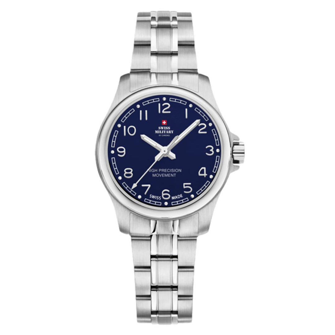 Swiss Military Stainless Steel Blue Dial Women's Watch - SM30201.18