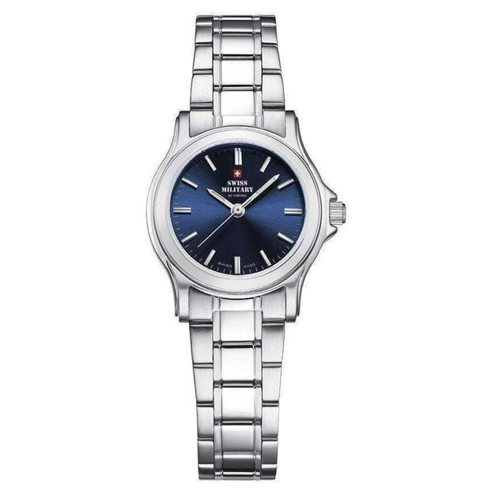 Swiss Military Silver Steel Blue Dial Women's Watch - SM34003.02
