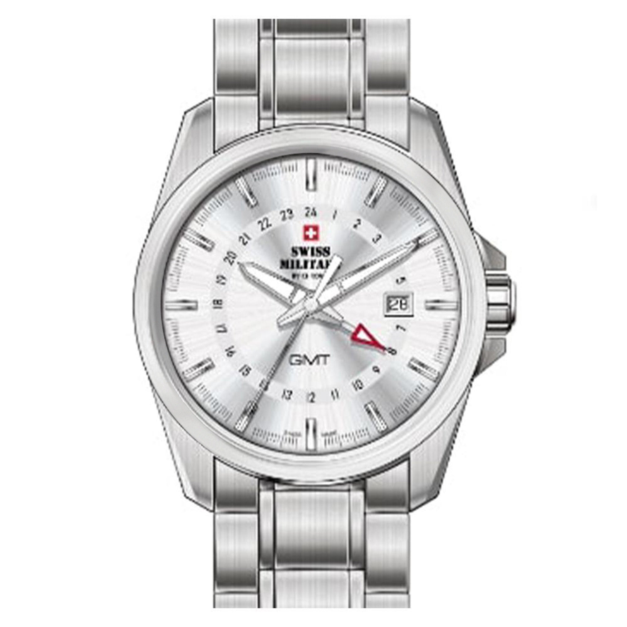 Swiss Military Stainless Steel Silver Dial Men's Swiss Made Watch - SM34034.12