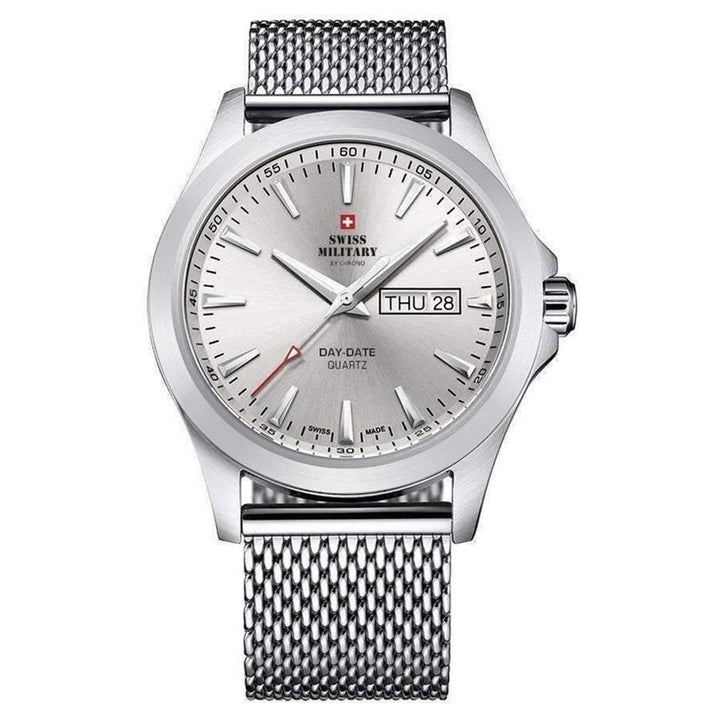 Swiss Military Silver Mesh White Dial Men's Watch - SMP36040.02