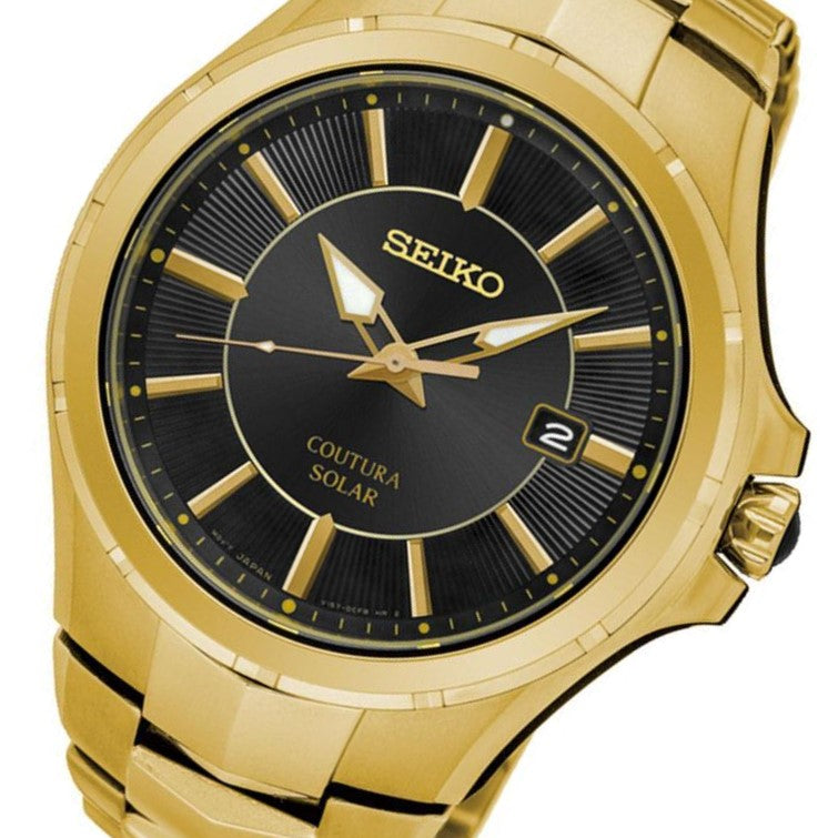 Seiko Coutura Gold Solar Powered Men's Watch - SNE420P