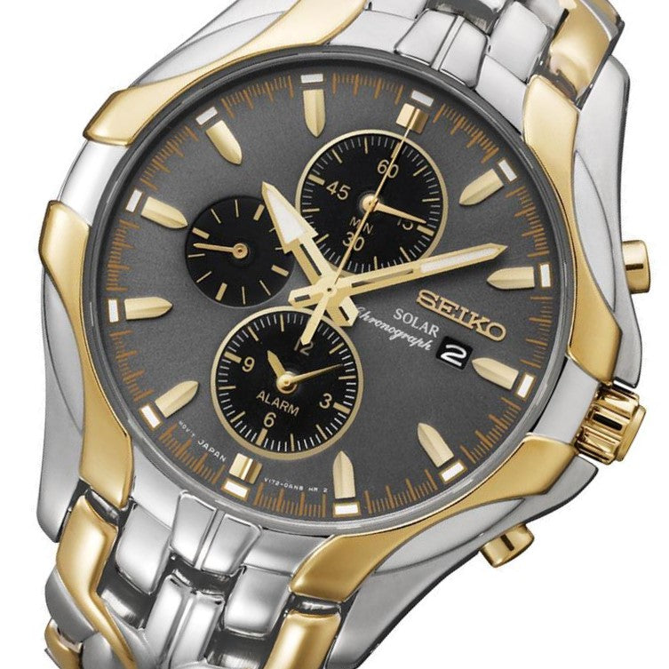 Seiko Conceptual Gold & Silver Solar Powered Men's Watch - SSC138P-9