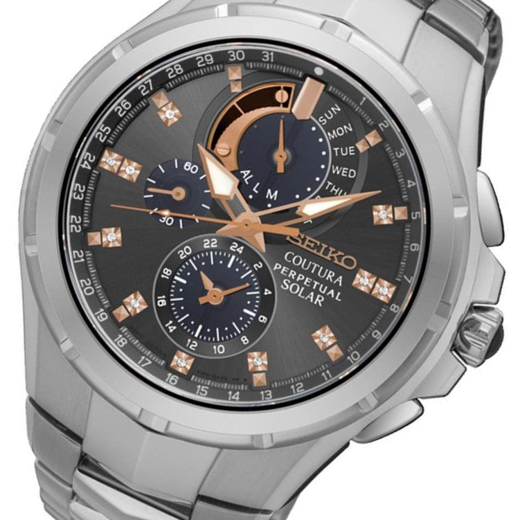 Seiko Coutura Perpetual Solar Powered Men's Watch - SSC561P-9