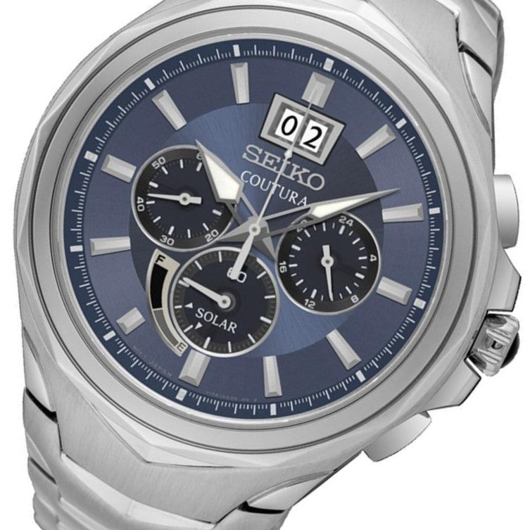 Seiko Coutura Stainless Steel Solar Powered Men's Watch - SSC641P-9