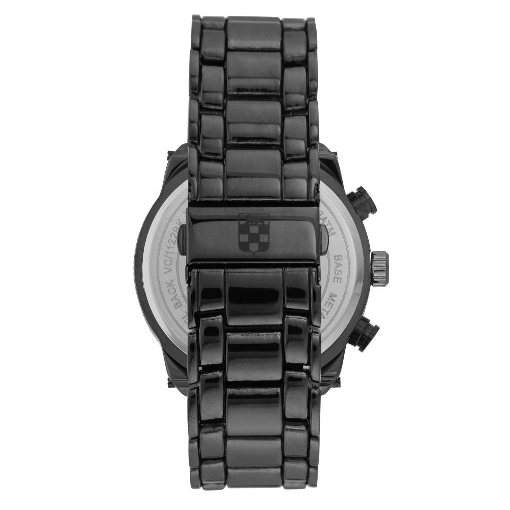 Vince Camuto Black Steel Blue Dial Multi-function Men's Watch - VC1122NVBK
