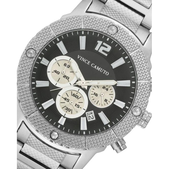 Vince Camuto Stainless Steel Men's Multi-funtion Watch - VC1136BKSV