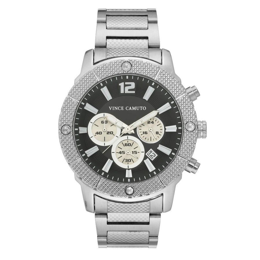 Vince Camuto Stainless Steel Men's Multi-funtion Watch - VC1136BKSV