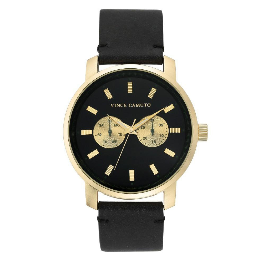 Vince Camuto Black Sandblast Dial Men's Watch - VC1142BKGP