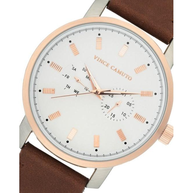 Vince Camuto Silver Sandblast Dial Men's Watch - VC1142SVRT