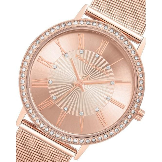 Vince Camuto Rose Gold Mesh Ladies Watch - VC5380RGRG