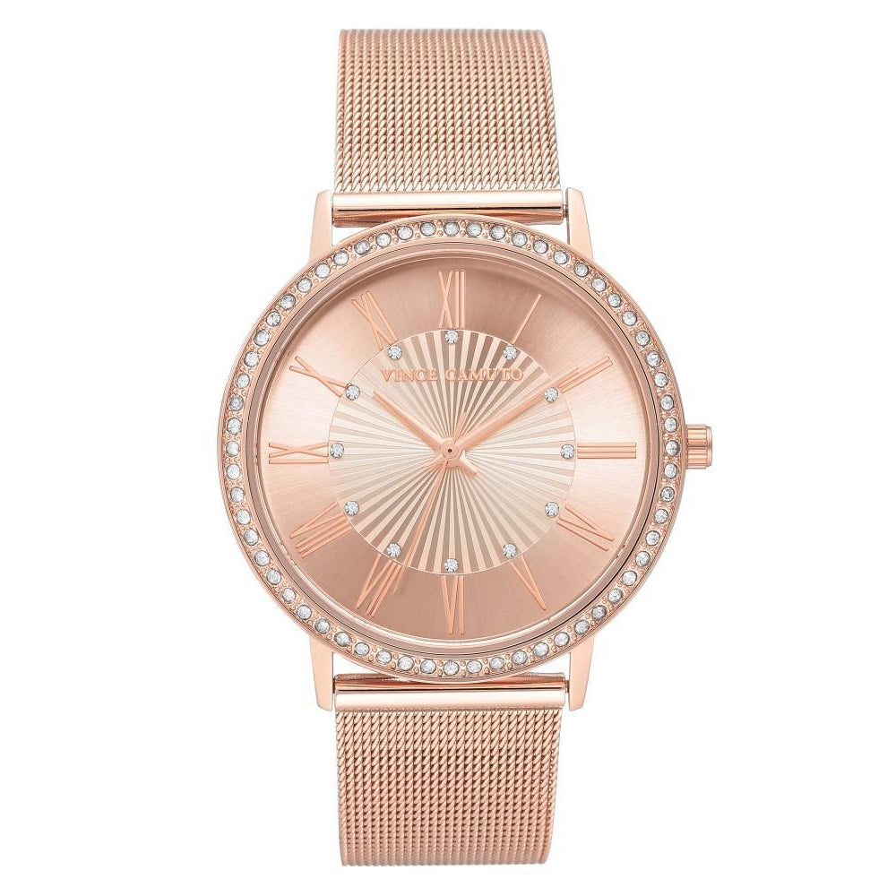 Vince Camuto Rose Gold Mesh Ladies Watch - VC5380RGRG