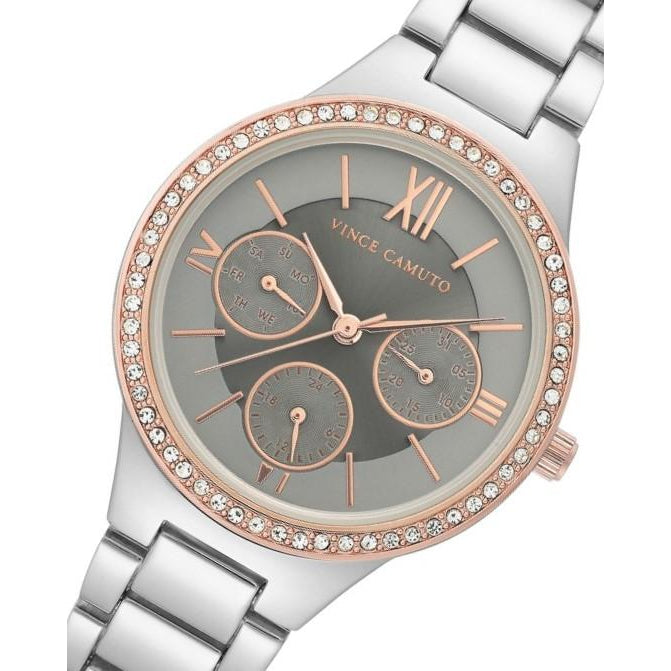 Vince Camuto Grey Sandblast Dial Ladies  Watch - VC5383GYRT