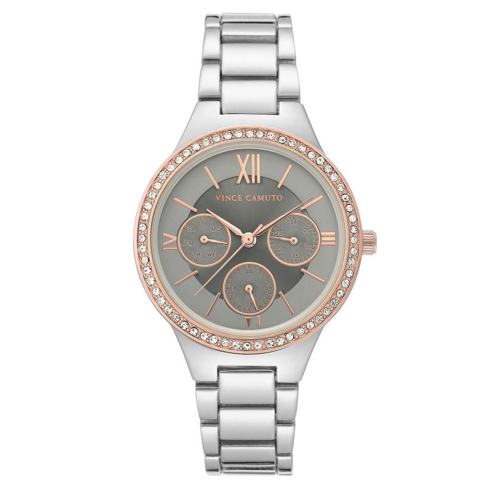 Vince Camuto Grey Sandblast Dial Ladies  Watch - VC5383GYRT