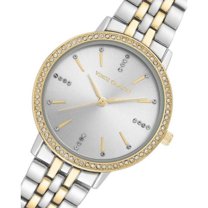 Vince Camuto Silver Sunray Dial Ladies Watch - VC5387SVTT