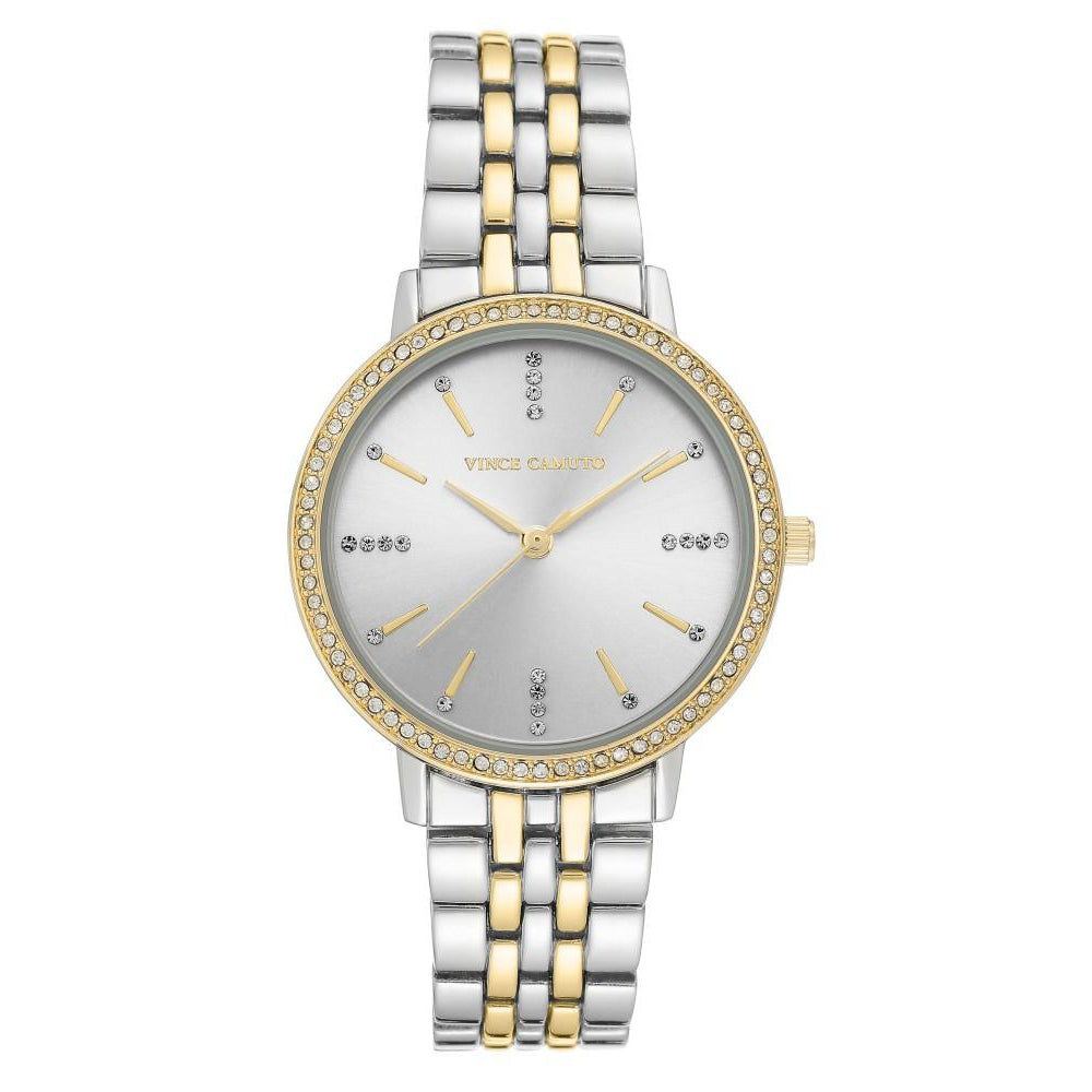 Vince Camuto Silver Sunray Dial Ladies Watch - VC5387SVTT