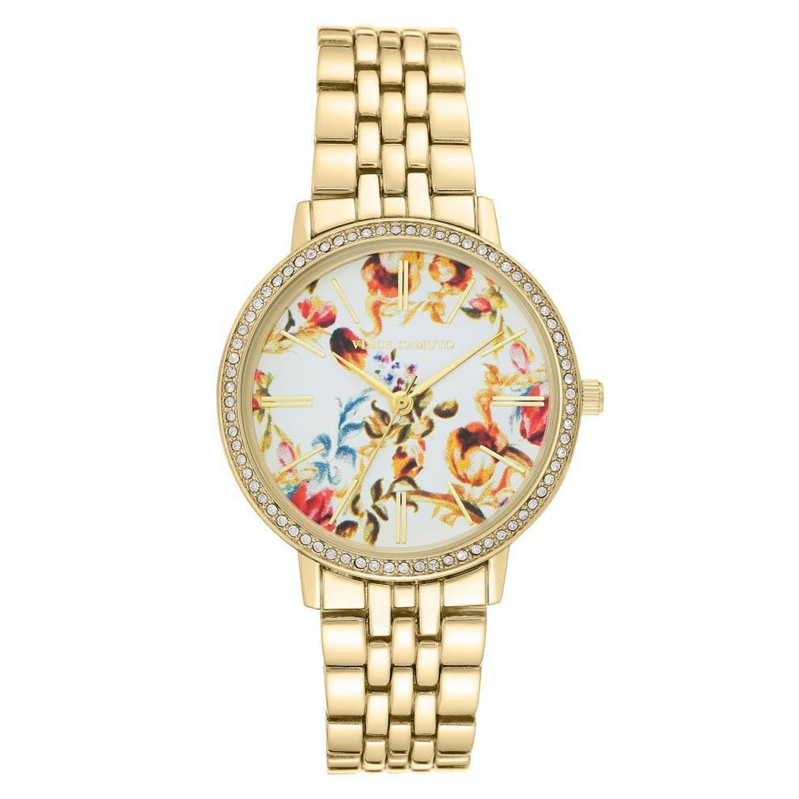 Vince Camuto Gold Steel Ladies Watch - VC5390FLGB