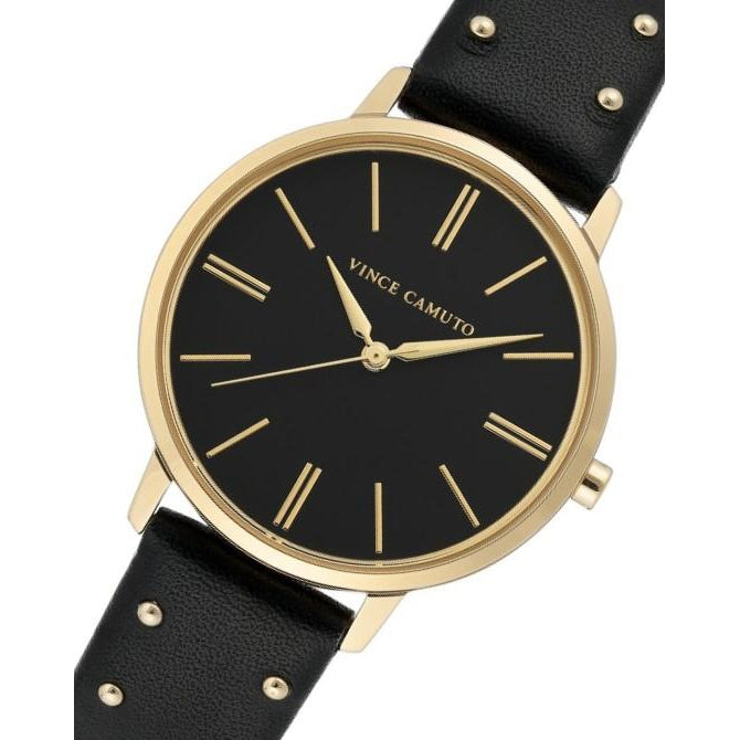 Vince Camuto Black Vegan Leather Ladies Watch - VC5400BKBK