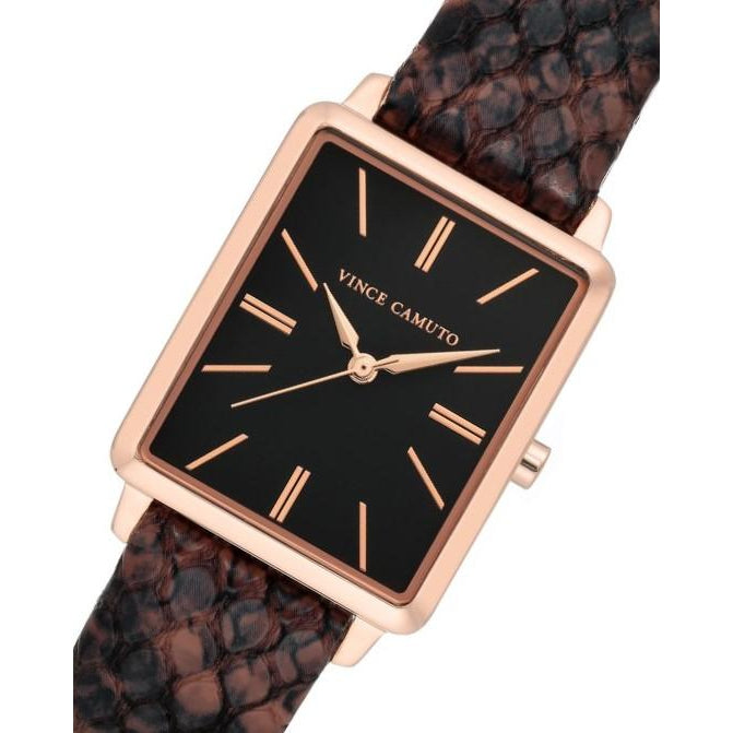 Vince Camuto Brown Snake Pattern Leather Ladies Watch - VC5410RGBN