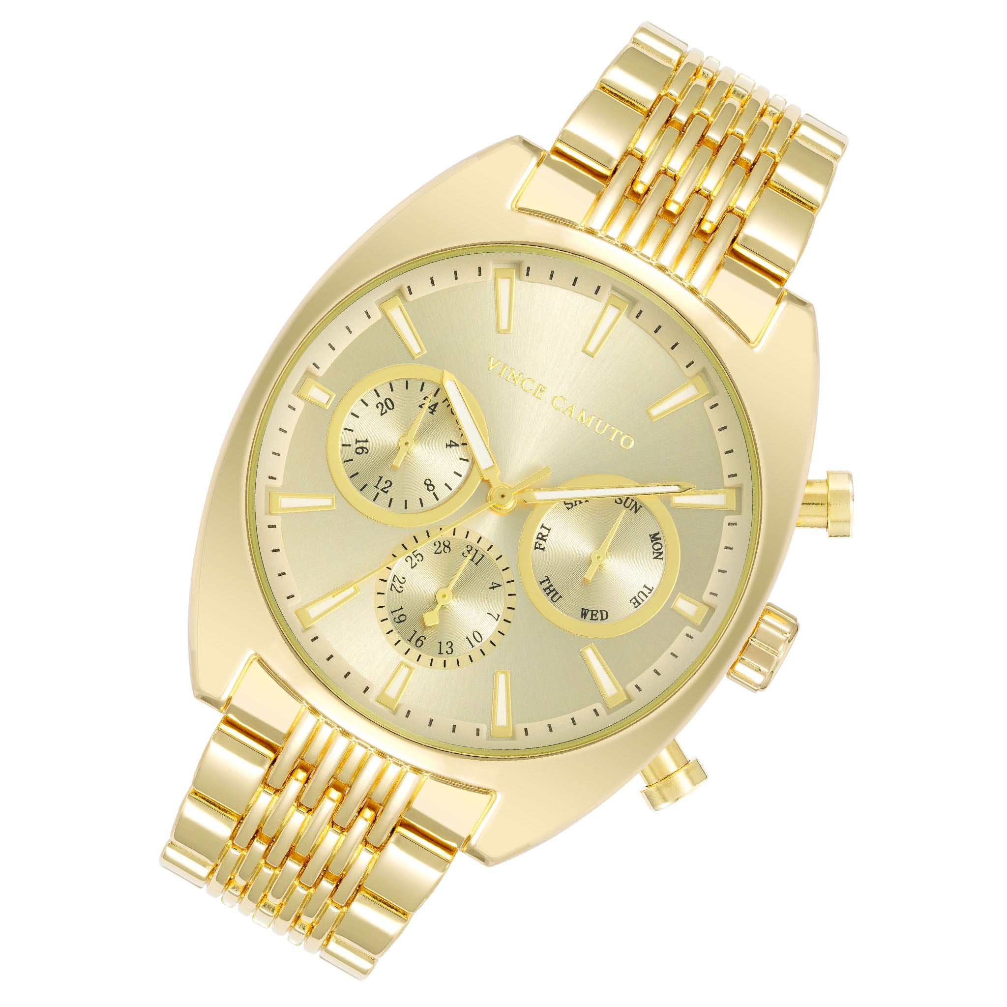 Vince Camuto Gold Band Champagne Dial Multi-function Men's Watch - VC1040CHGP