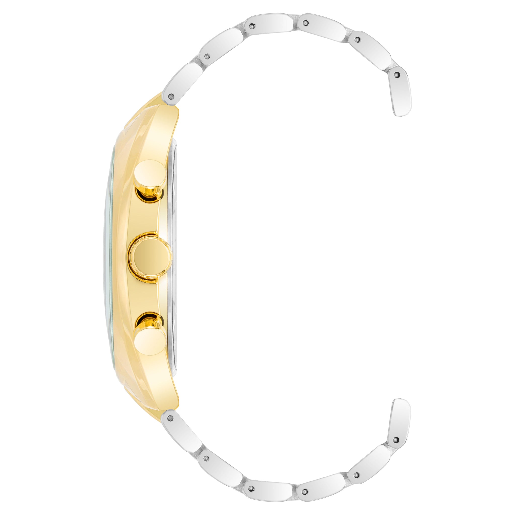 Vince Camuto Two-Tone Band Silver Dial Multi-function Men's Watch - VC1040WTTT