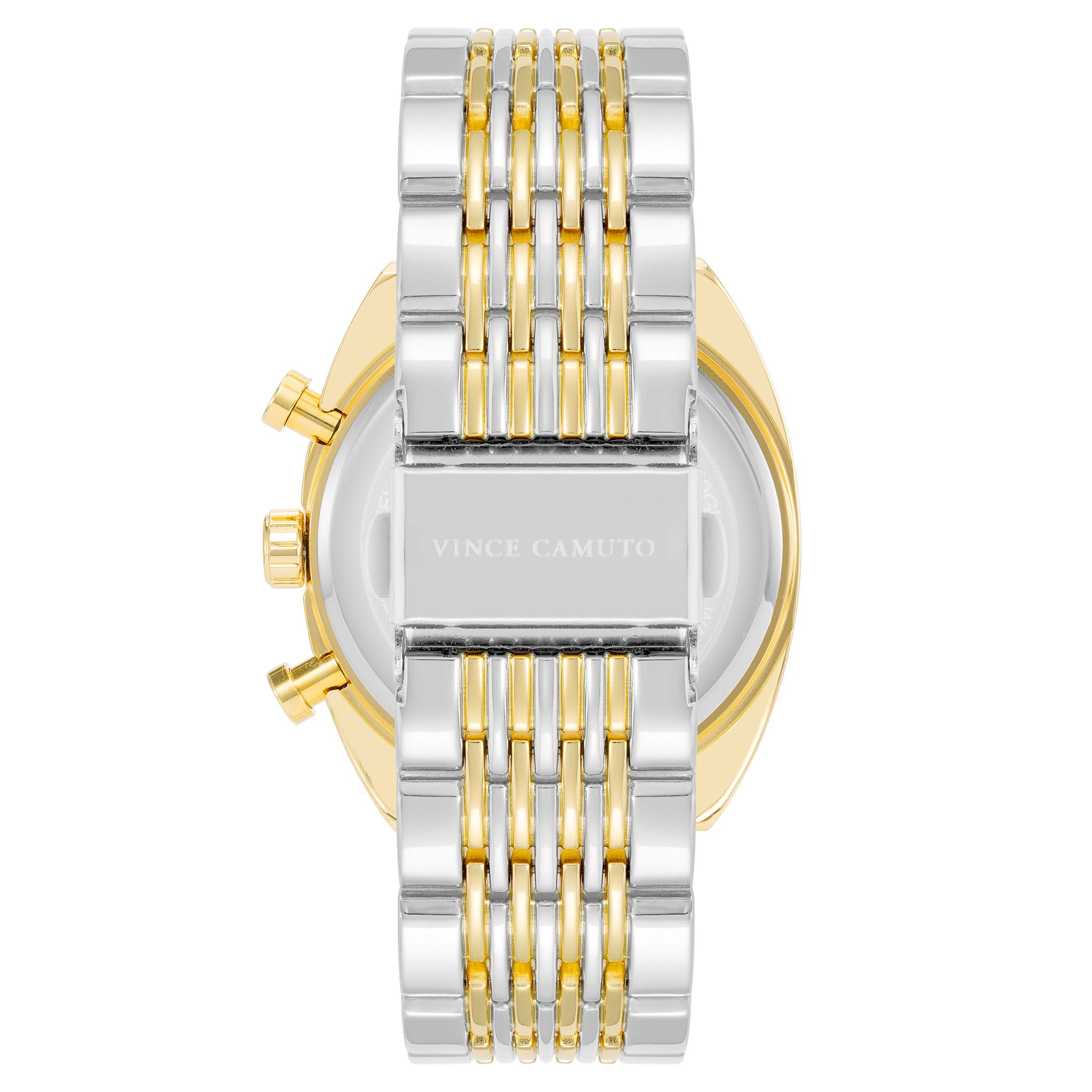 Vince Camuto Two-Tone Band Silver Dial Multi-function Men's Watch - VC1040WTTT