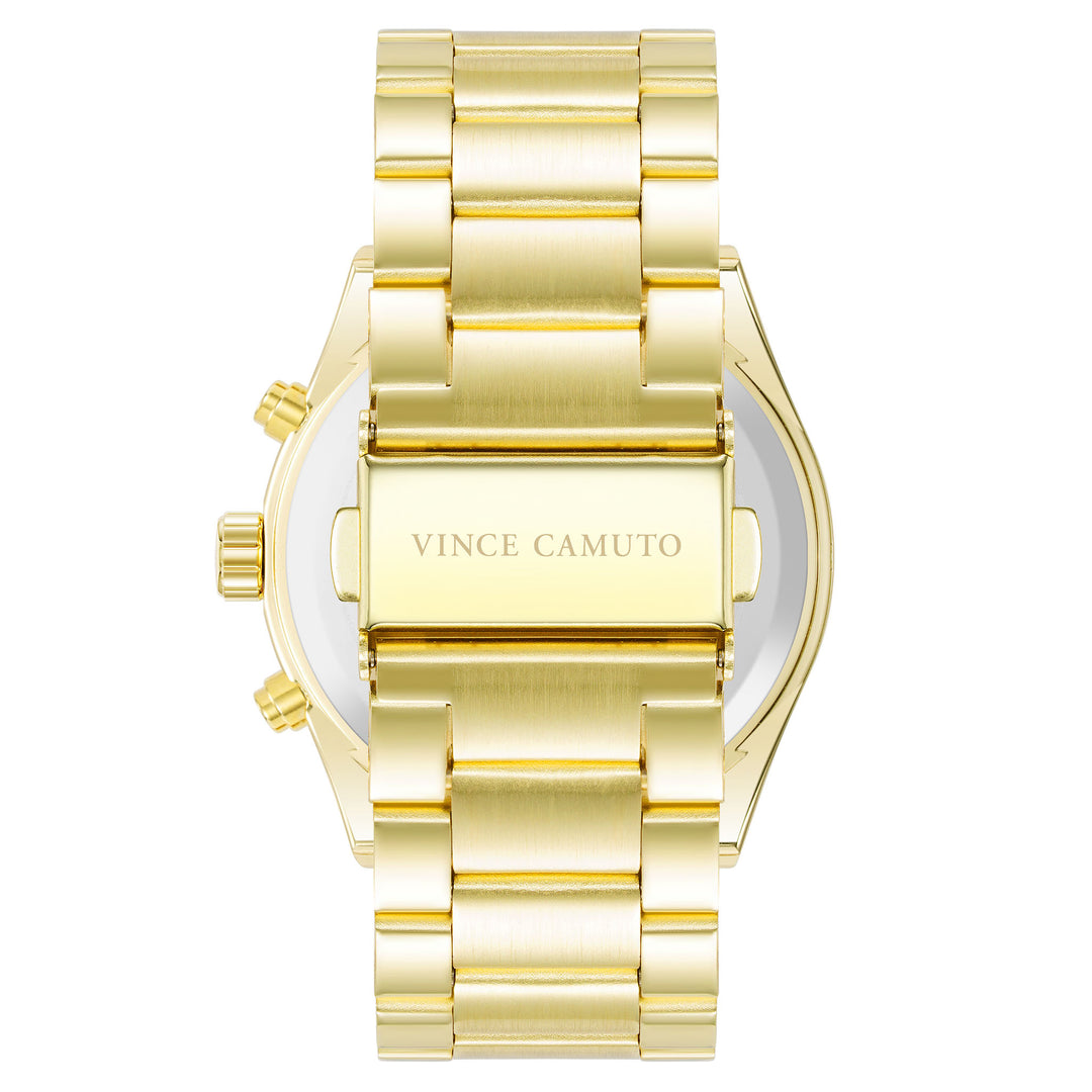 Vince Camuto Gold Steel Silver Dial Multi-function Men's Watch - VC1104WTGP
