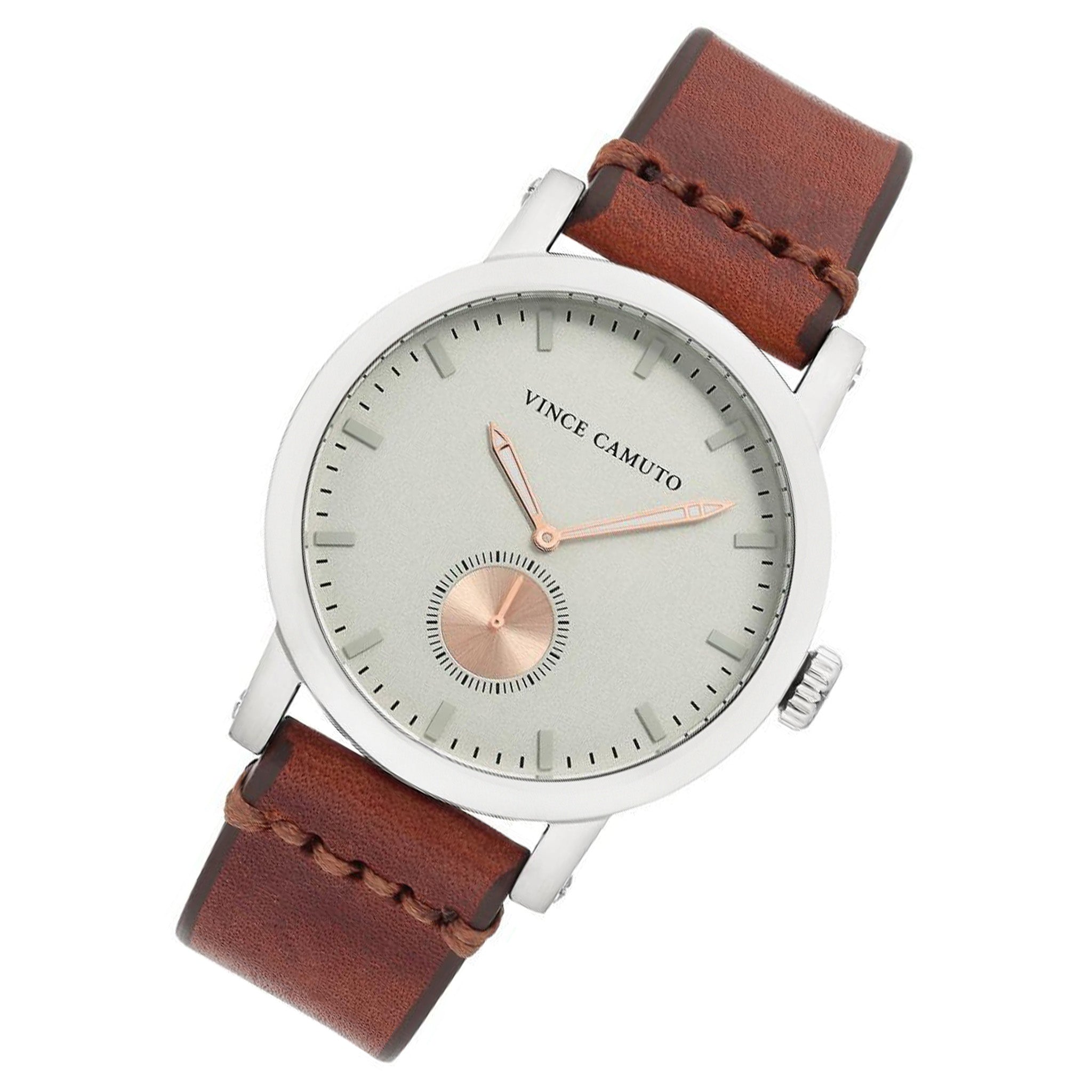 Vince Camuto Brown Leather Men's Watch - VC1108LGSV