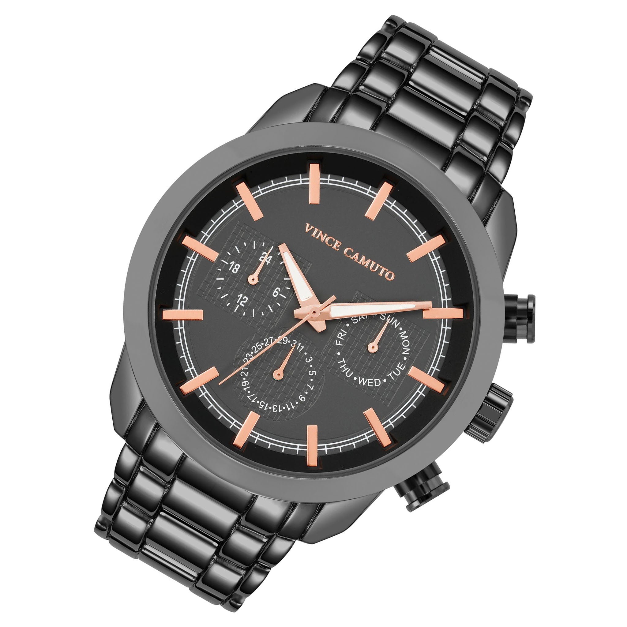 Vince Camuto Gunmetal Band Multi-function Men's Watch - VC1122DGDG
