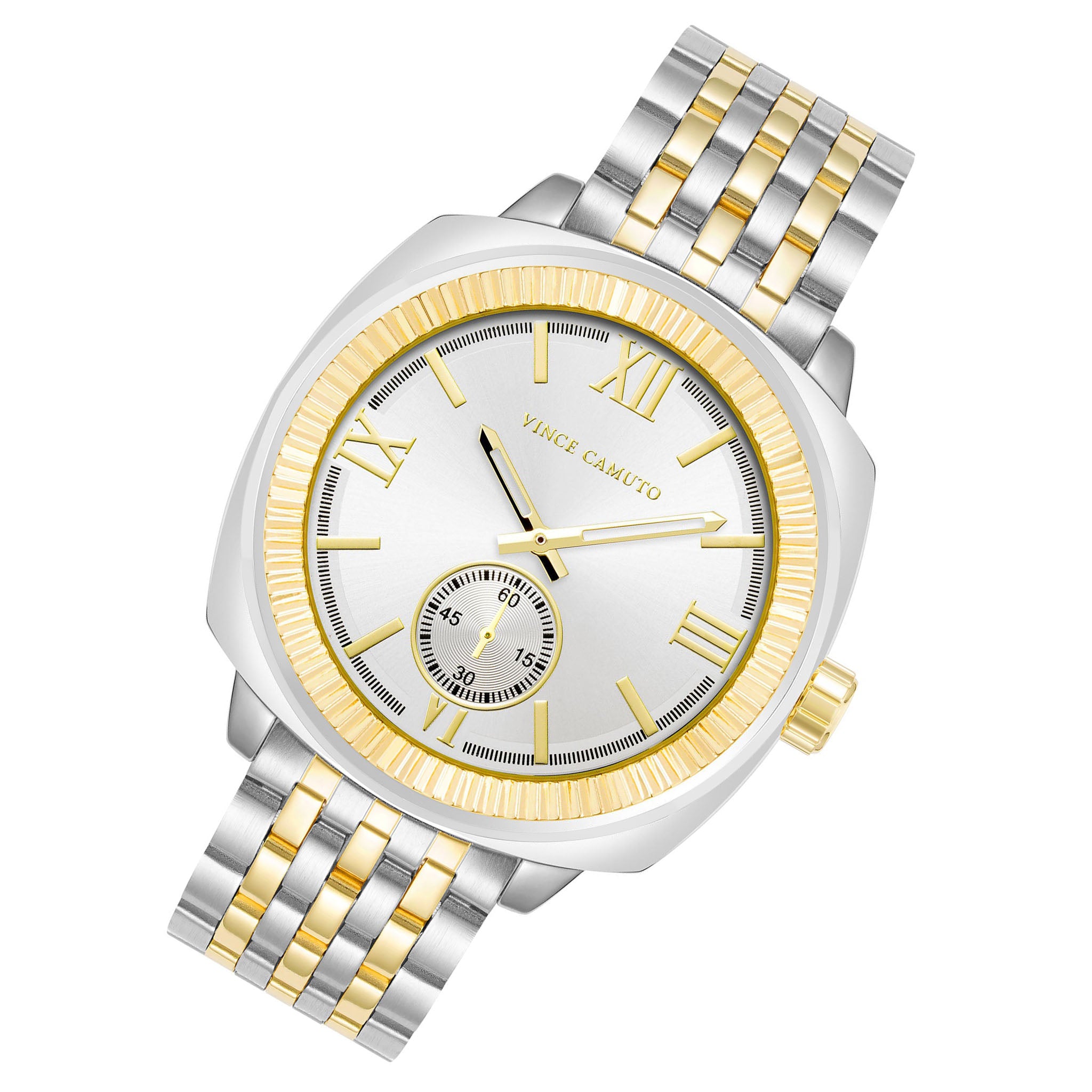 Vince Camuto Two-Tone Steel Silver Dial Men's Watch - VC1132WTTT