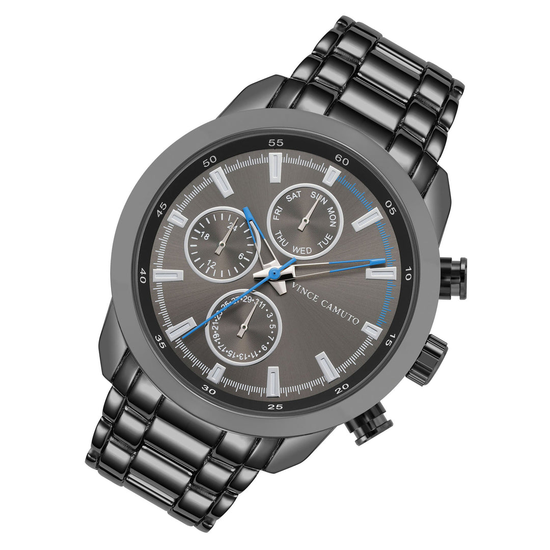 Vince Camuto Gunmetal Band Multi-function Men's Watch - VC1133GYDG