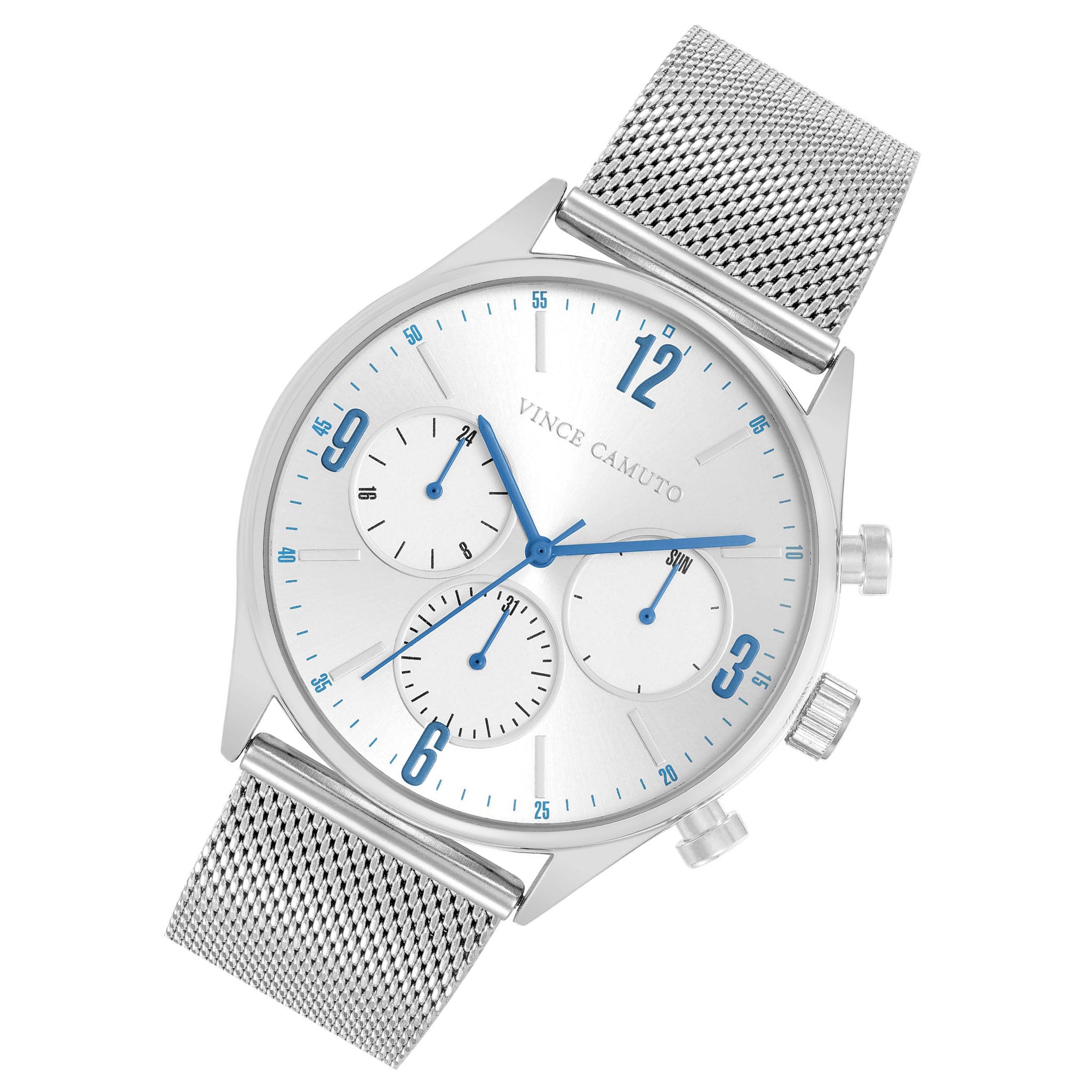 Vince Camuto Silver Mesh Multi-function Men's Watch - VC1134WTSV