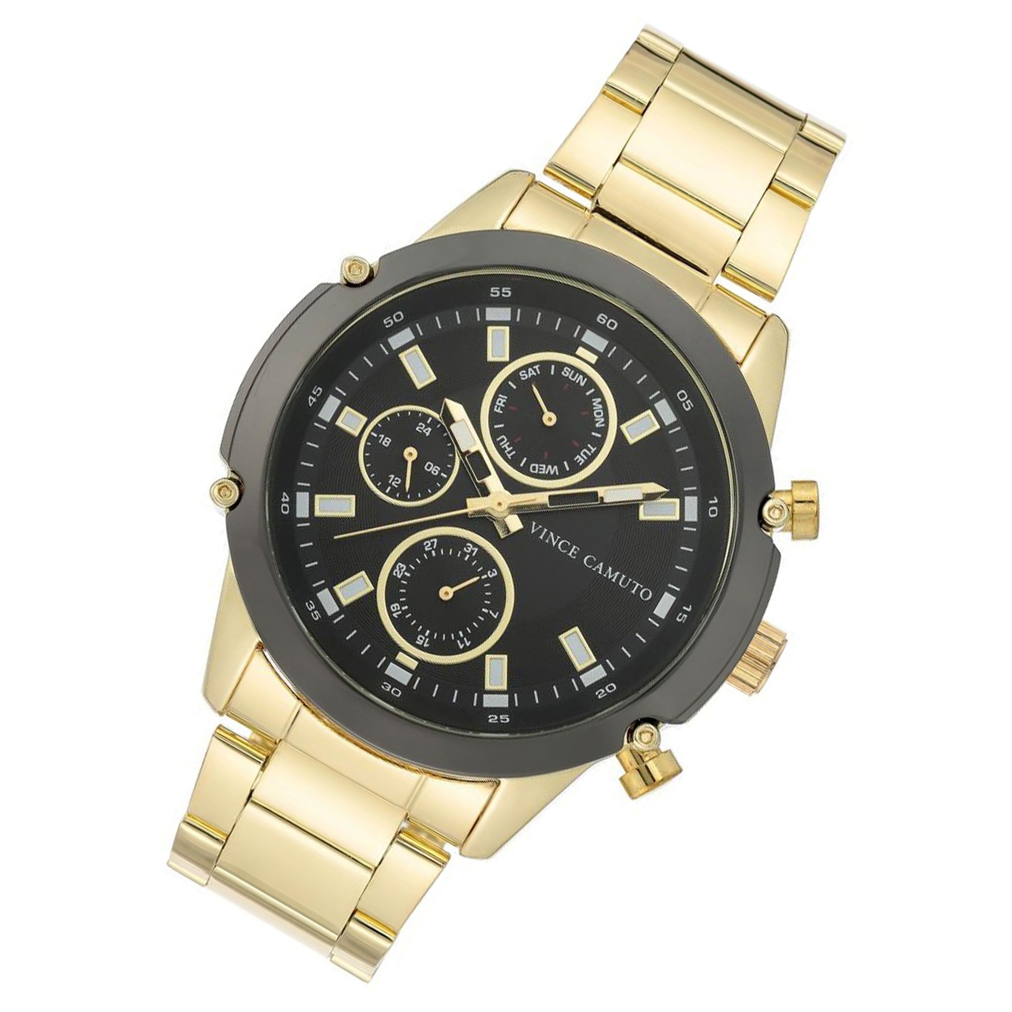 Vince Camuto Elegant Gold Steel Men's  Watch - VC1135BKGP