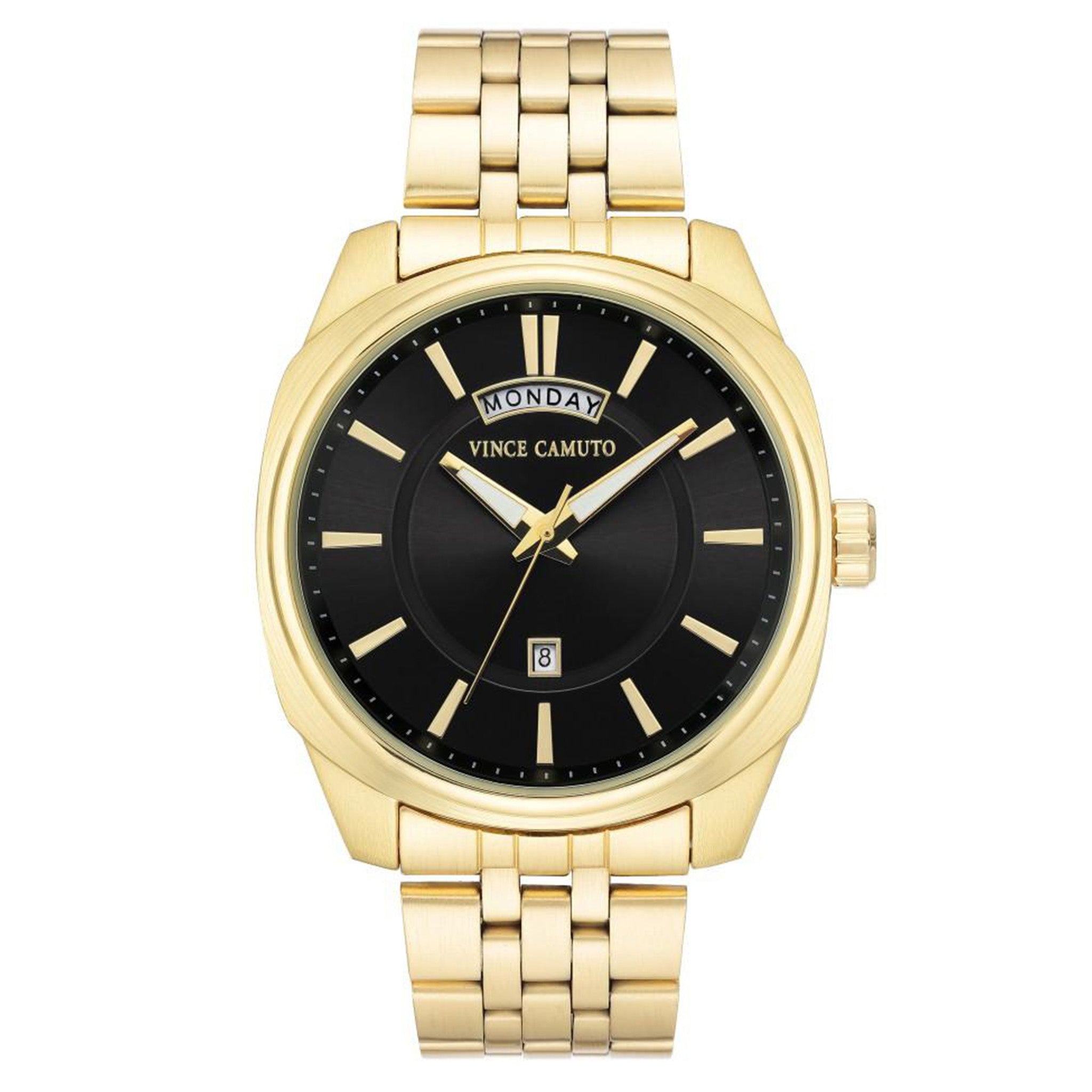 Vince Camuto Gold Steel Black Dial Men's Watch - VC1138BKGP