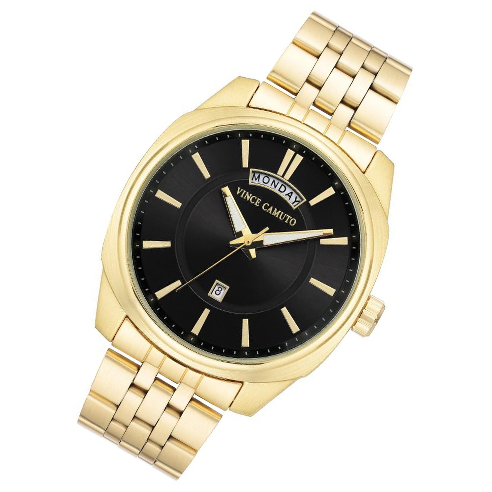 Vince Camuto Gold Steel Black Dial Men's Watch - VC1138BKGP