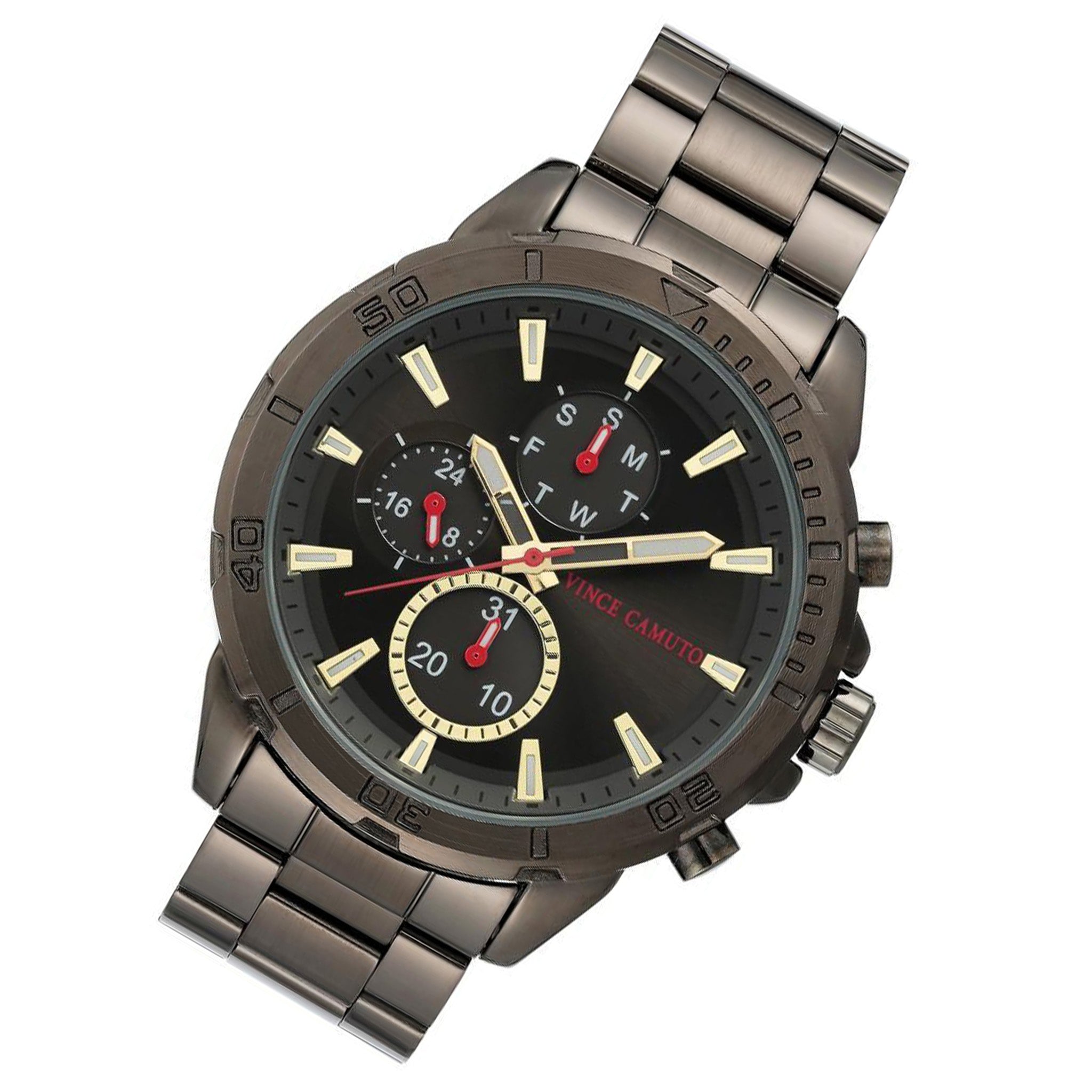 Vince Camuto Gun Steel Multi-function Men's Watch - VC1140BKDG