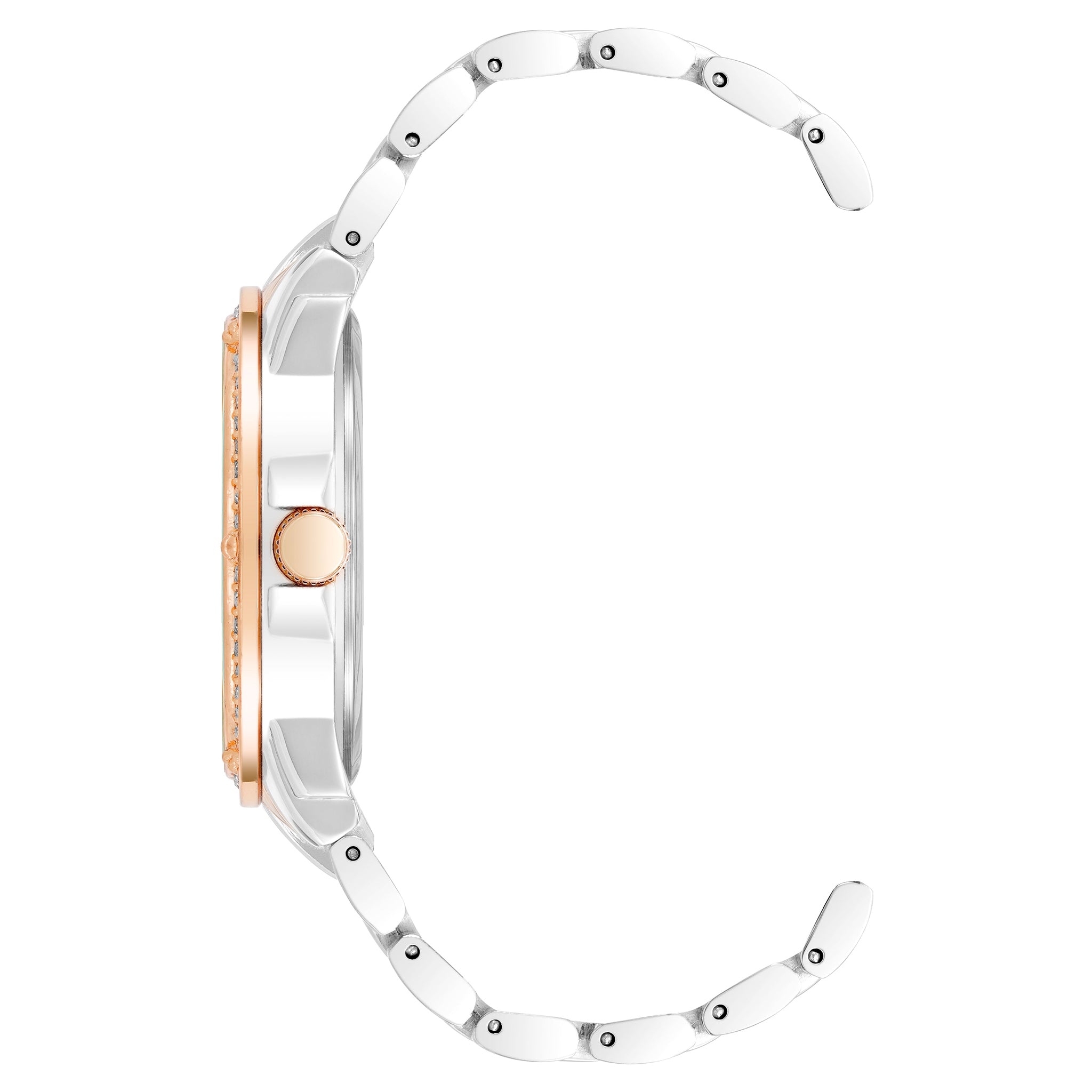 Vince Camuto Two-Tone Rose Gold Band White Dial Women's Watch - VC5361WTRT