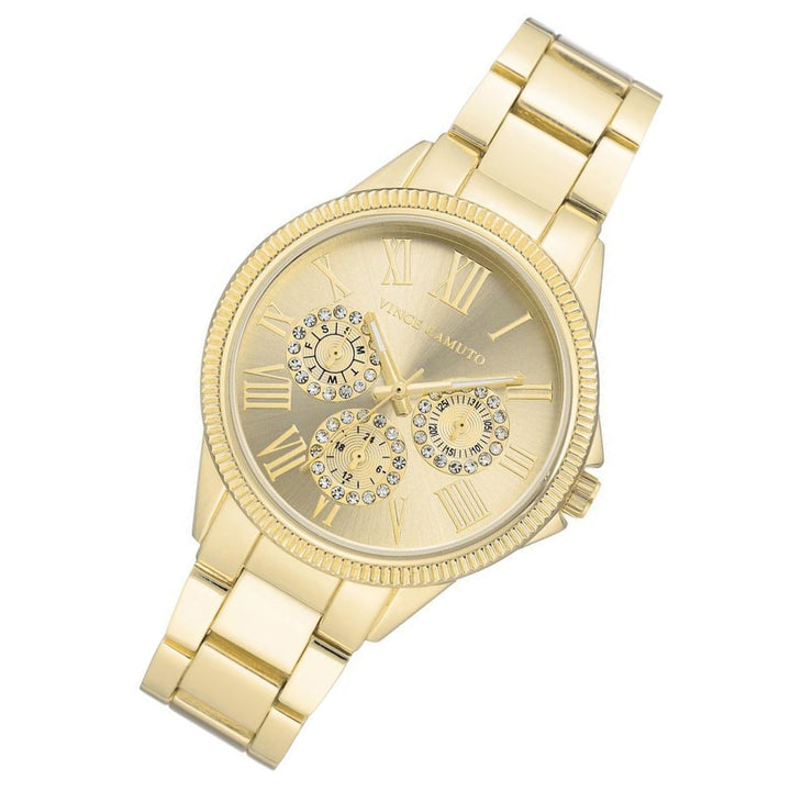 Vince Camuto Gold Steel Ladies Watch - VC5378CHGB