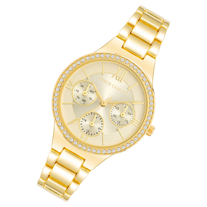 Vince Camuto Gold Band Champagne Dial Women's Watch - VC5383CHGP