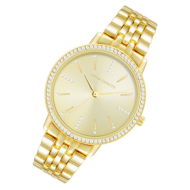 Vince Camuto Gold Band Champagne Dial Women's Watch - VC5386CHGP