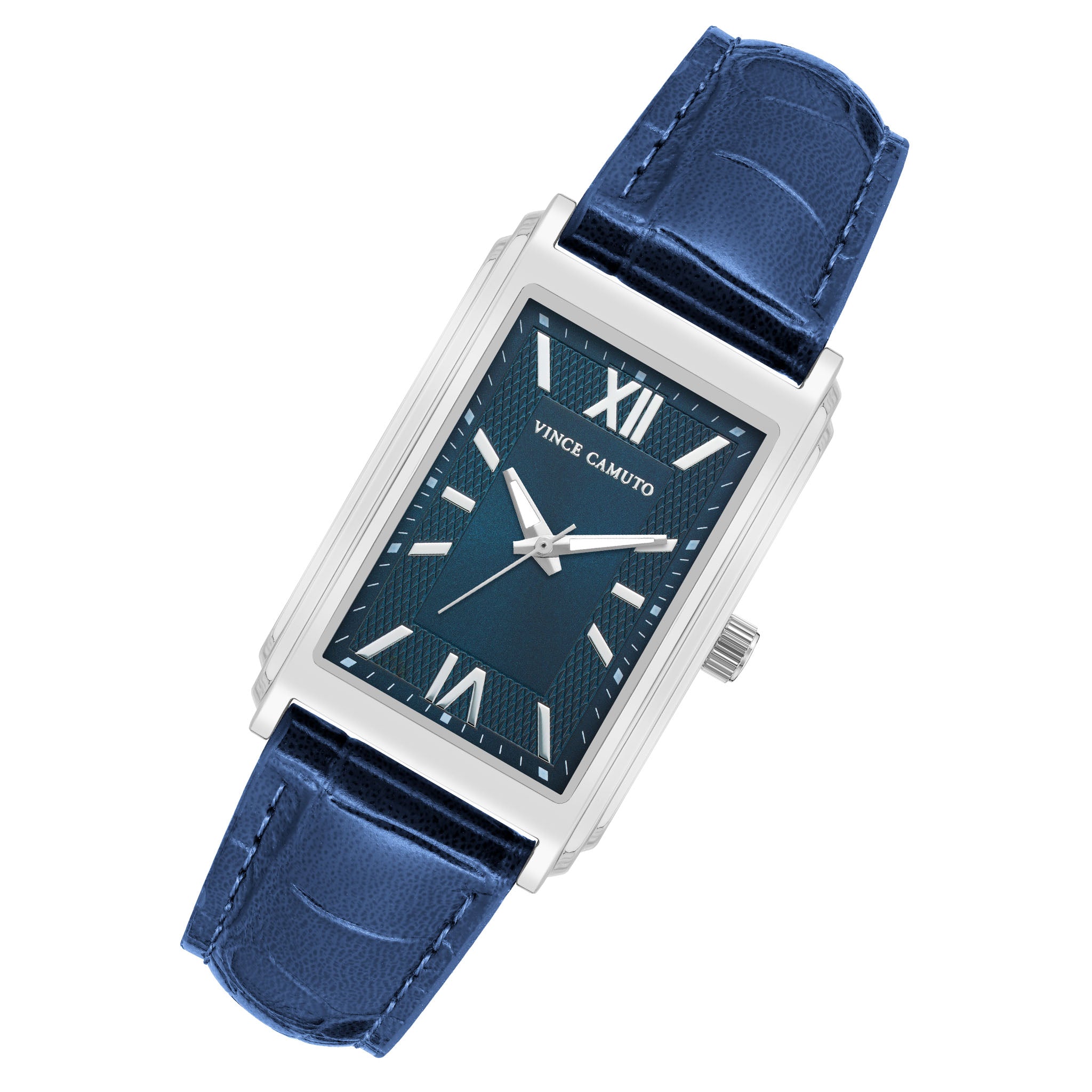 Vince Camuto Leather Blue Dial Men's Watch - VC8004SVBLBL