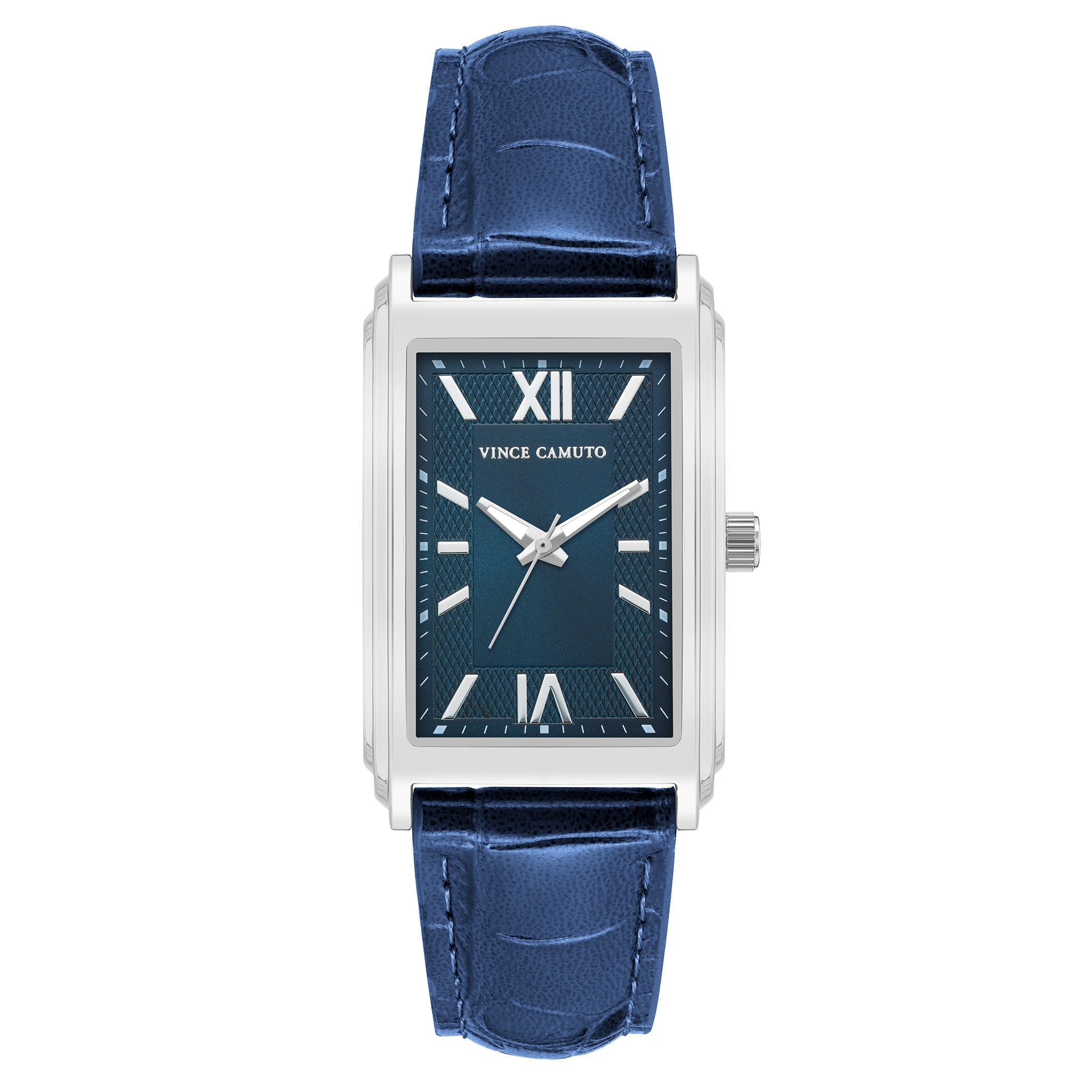 Vince Camuto Blue Leather Blue Dial Men's Watch - VC8004SVBLBL