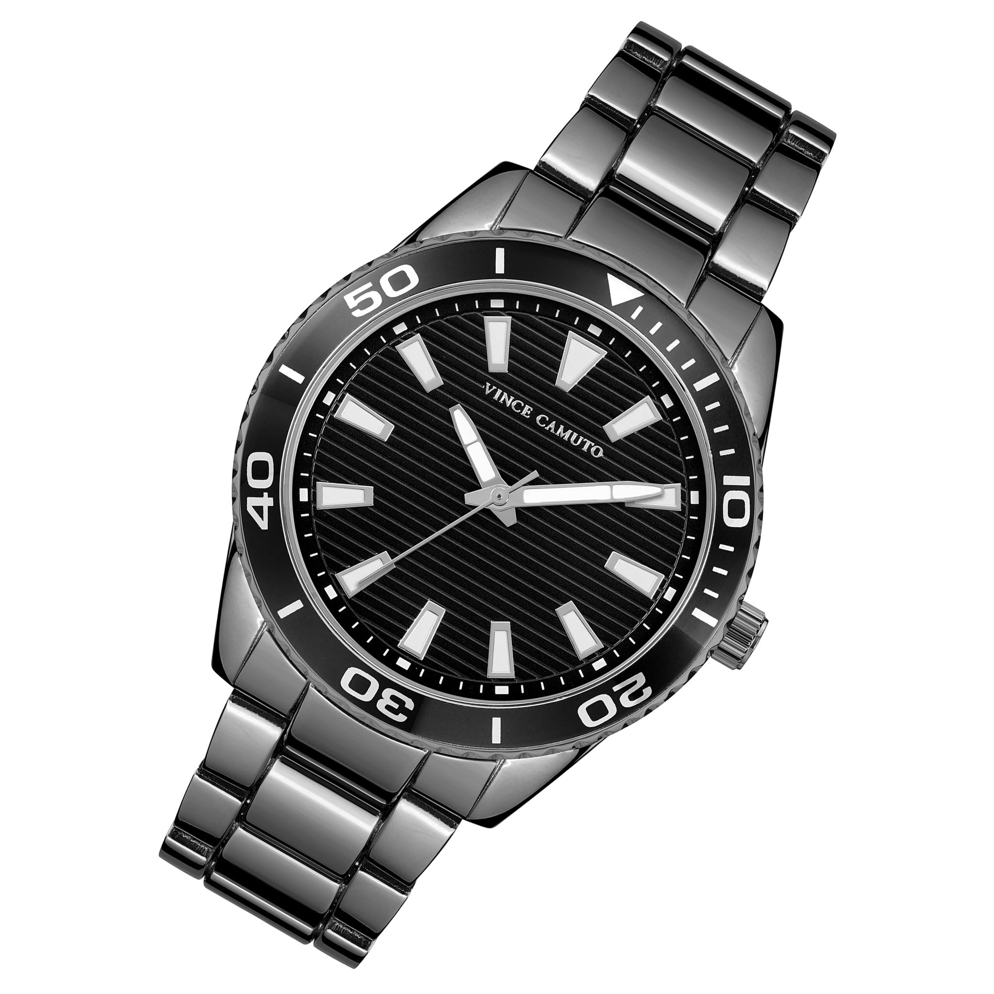 Vince Camuto Gunmetal Black Dial Men's Watch - VC8015BKDG