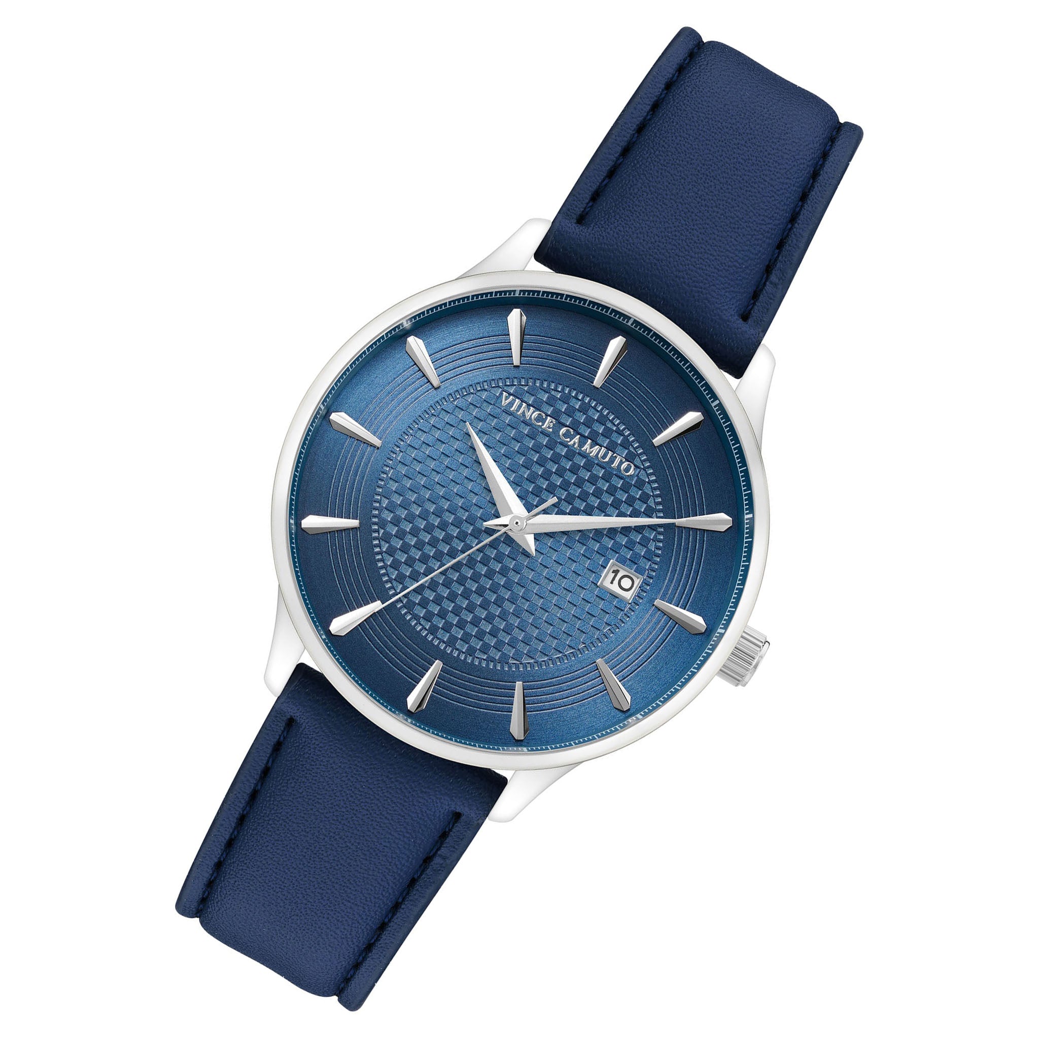 Vince Camuto Leather Navy Dial Men's Watch - VC8033SVNVNV