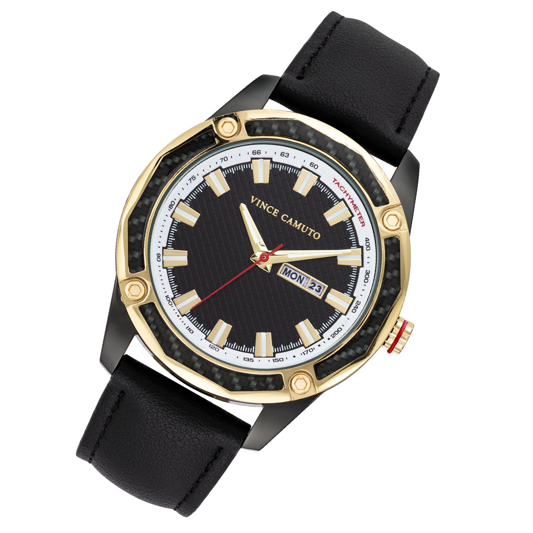 Vince Camuto Silicone Black Dial Men's Watch - VC8038DTBKBK