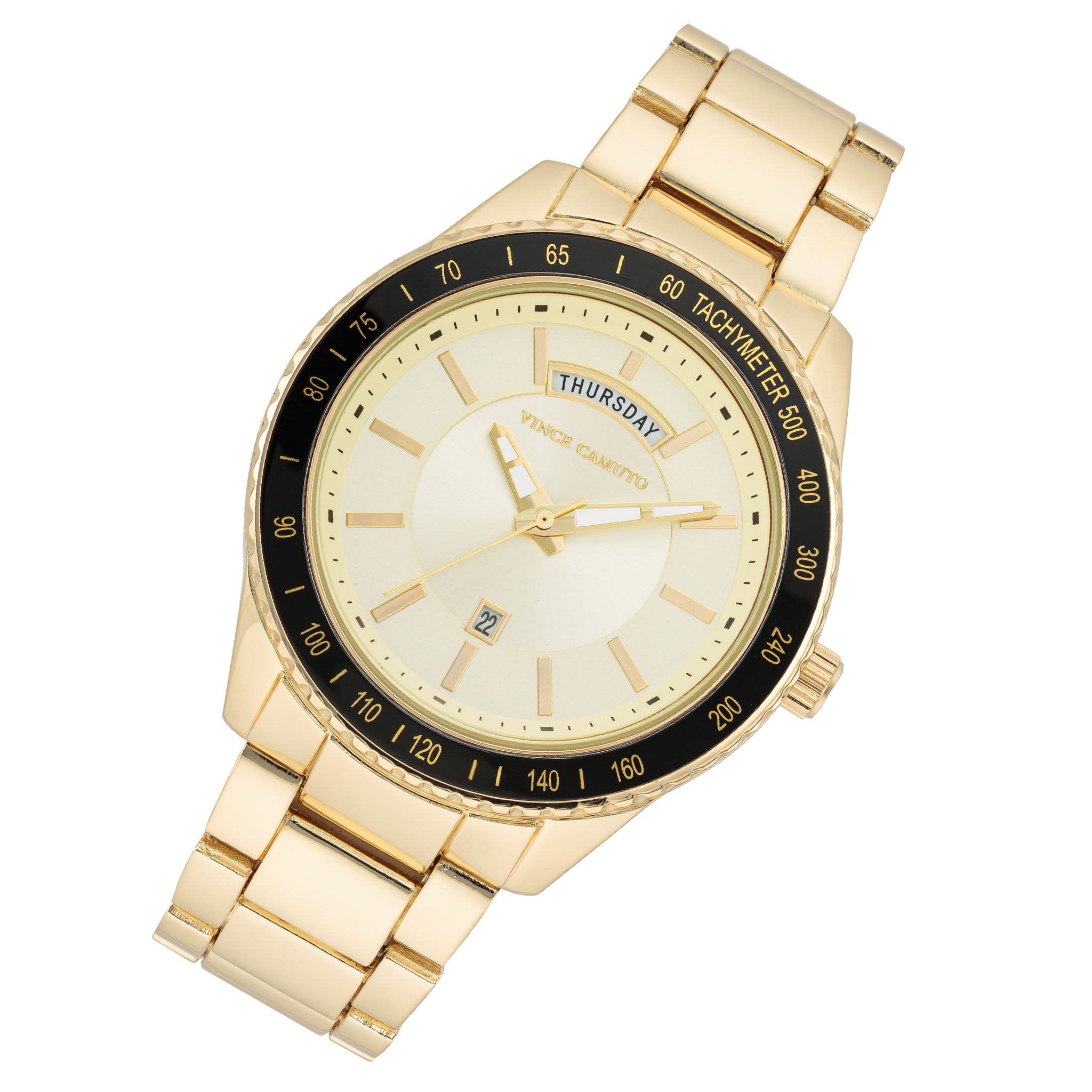 Vince Camuto Goldtone Champagne Dial Men's Watch - VC8042CHGP