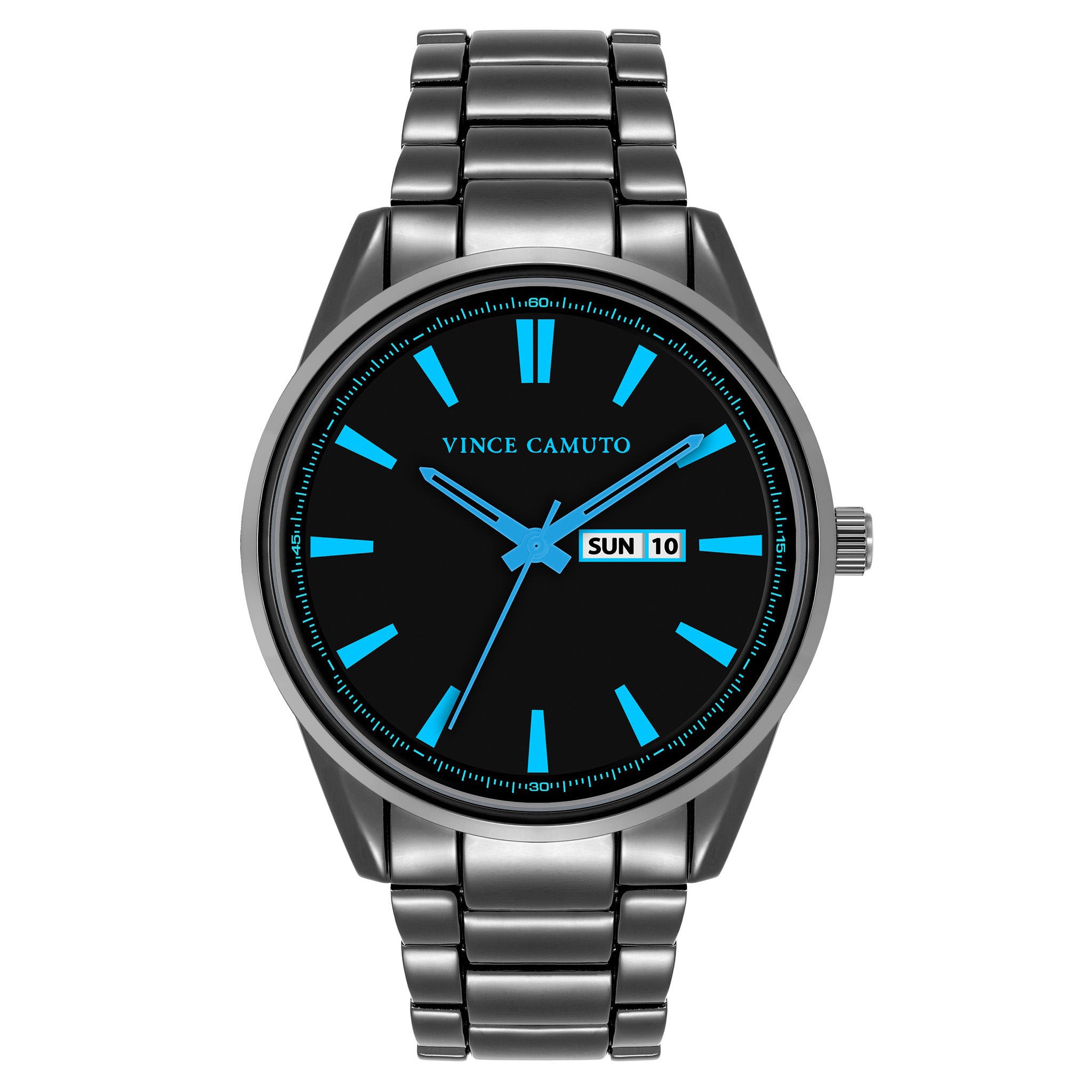 Vince Camuto Gunmetal Black Dial Men's Watch - VC8052DGBL