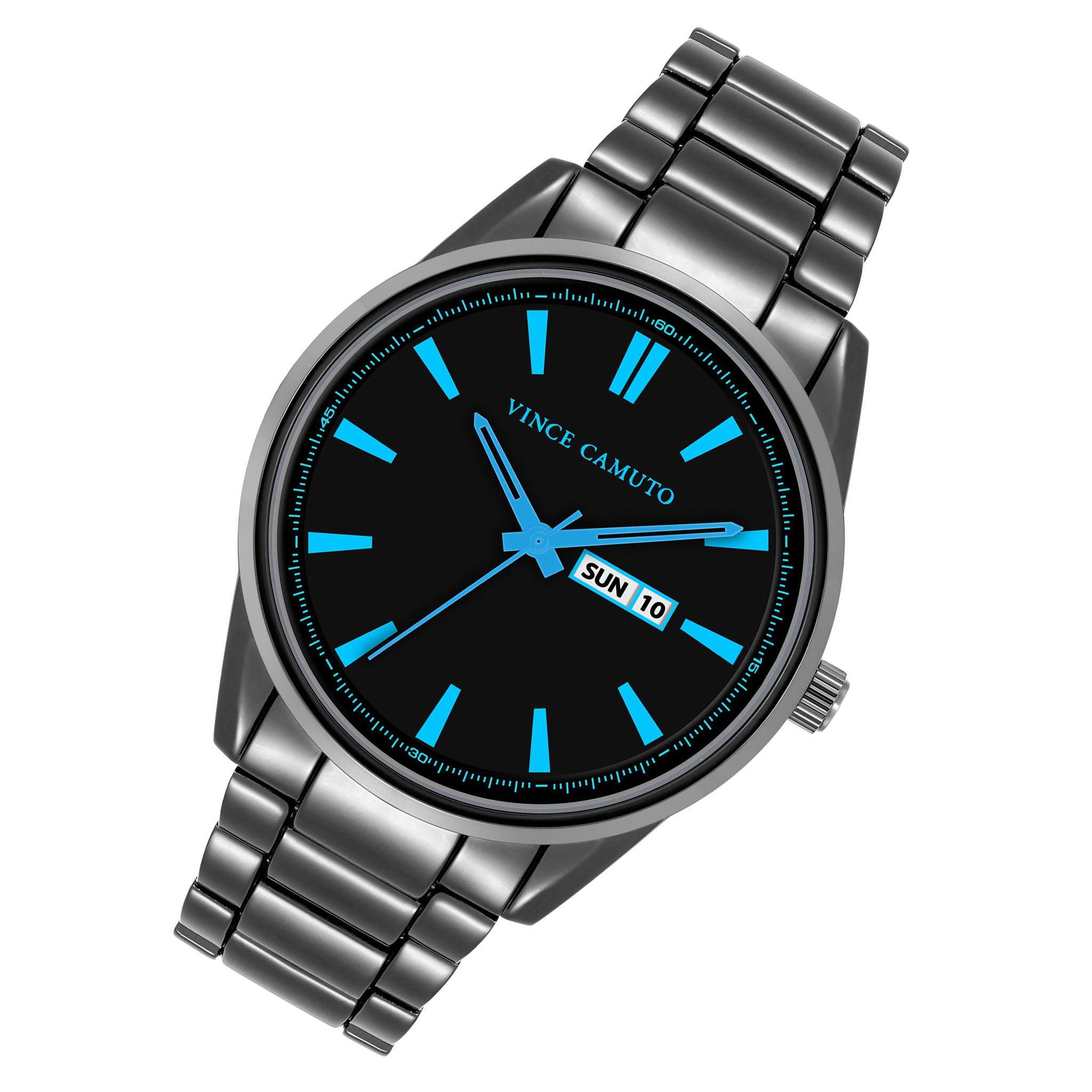 Vince Camuto Gunmetal Black Dial Men's Watch - VC8052DGBL