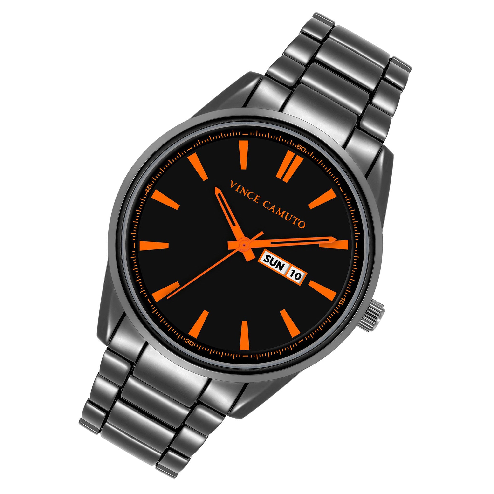 Vince Camuto Gunmetal Band Black Dial Men's Watch - VC8052DGOR